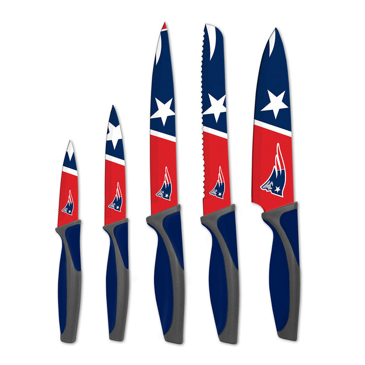 NFL Küchenmesser - 5er Set Edelstahl Küchenmesser - Kochmesser, Brotmesser, Tranchiermesser, Allzwec