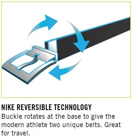Nike Herren New Tech Essentials wendbarer Webgürtel Kohle/Weiss Einheitsgrösse, Kohle/Weiss Einheits