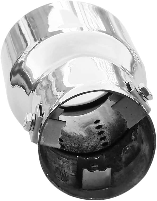 Auspuffblende Endrohr Auspuff Universell Schalldampf Edelstahl Oval bis 55mm Chrom AutoHobby