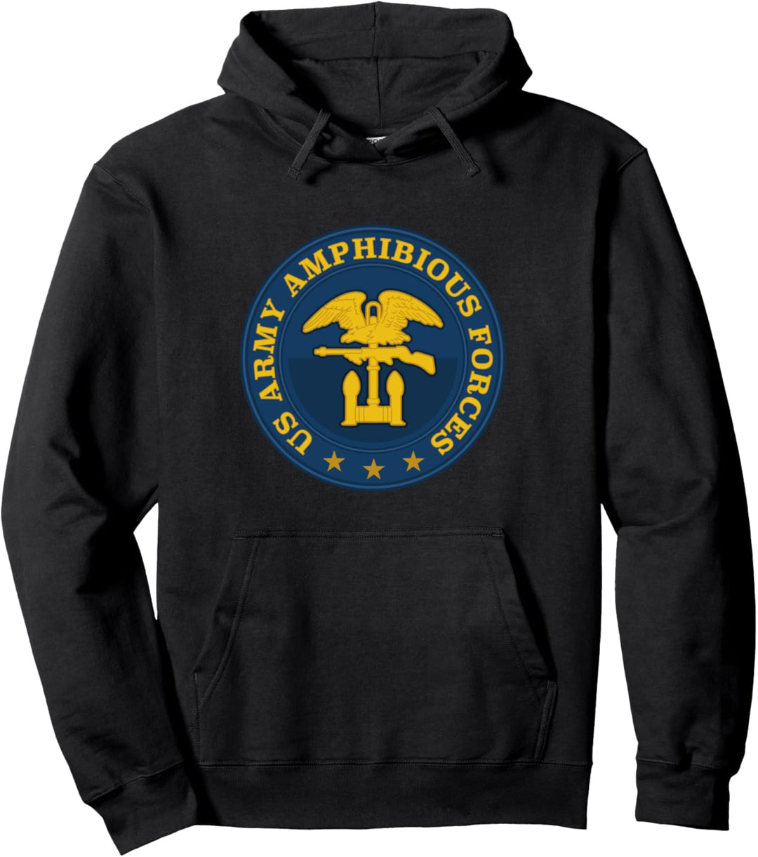 WW2 Army Amphibious Forces Patch Pullover Hoodie