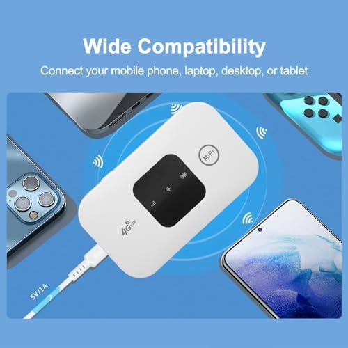Mobile WiFi Hotspot, Wireless Portable Travel Outer Unterstützt 10 Benutzer gleichzeitig, Pocket WiF