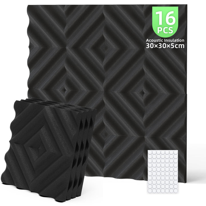 Foneso Akustikschaumstoff,Schalldämmung, Akustikpaneele, 3D Hochdichte Schallabsorber Wand, Schalldä