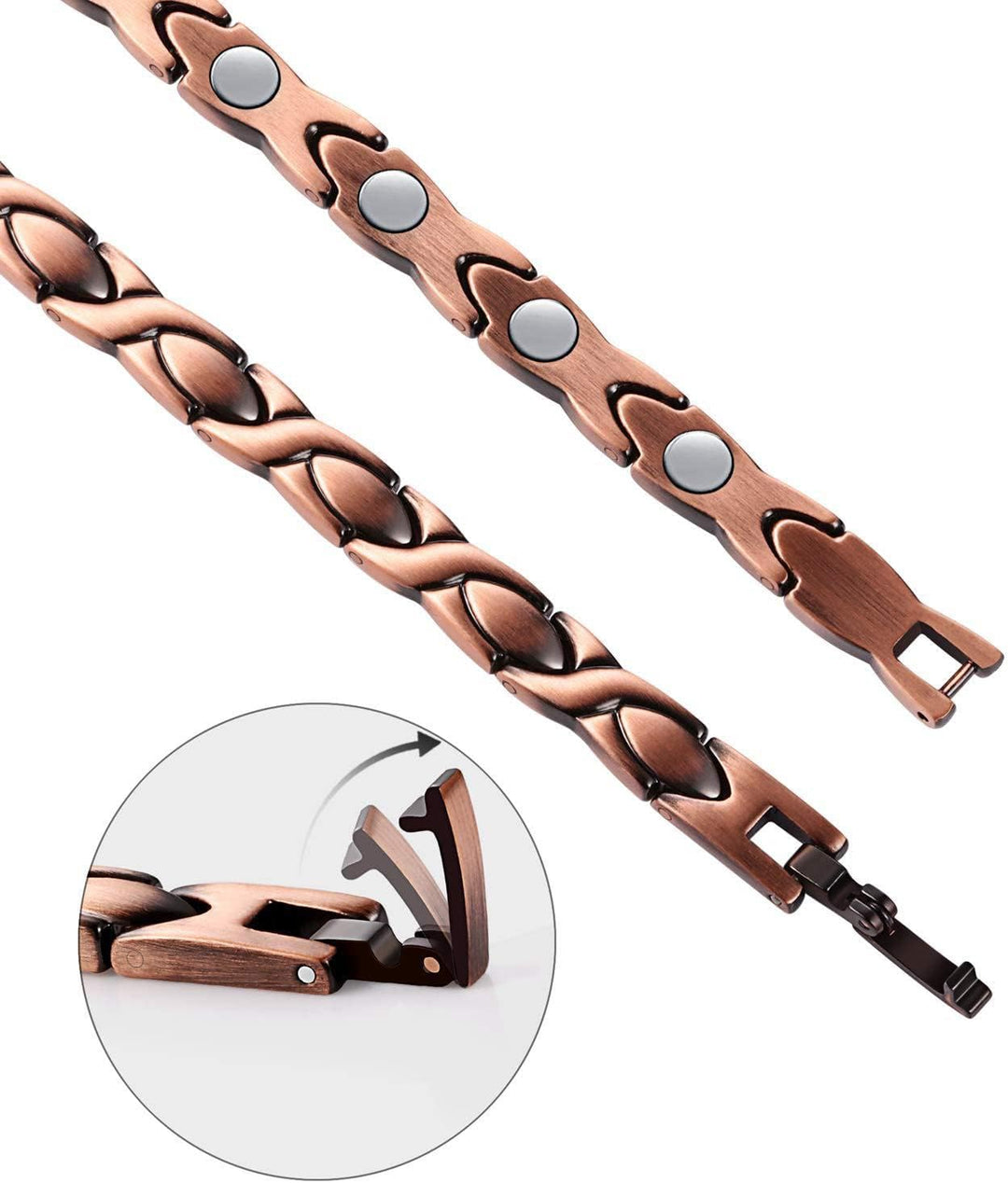 Trendige Kupfer-Fusskettchen für Frauen, reines Kupfer-Schmuck, weibliche Fusskettchen, Frauentagsge
