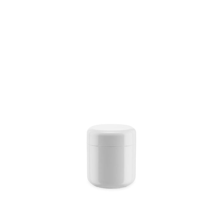 Alessi "Birillo" Wattestäbchenbehälter aus PMMA, weiss, L 9cm, B 9cm, H 11cm Weiss, Weiss