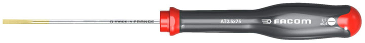 FACOM AT2.5X75 Schraubendreher Protwist für Schlitzschrauben – gefräste Klinge Schwarz 2,5 x 75 mm,