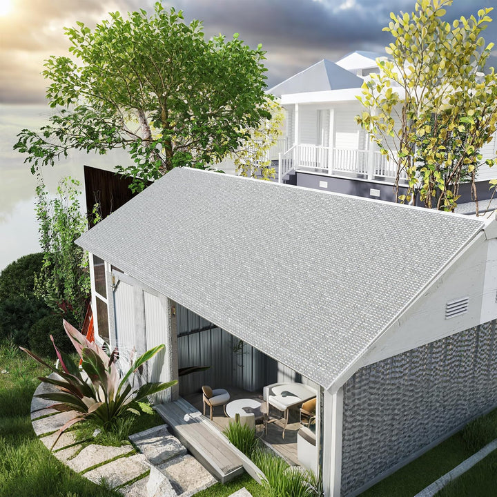 Isolierfolie Dämmfolie, Doppelschicht Aluminiumfolie 1 x 15m 200 g/m², Alu-Luftpolsterfolie für Dach