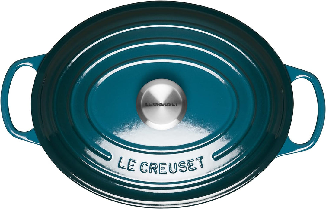 Le Creuset Signature Gusseisen-Bräter mit Deckel, Ø 27 cm, Oval, Für alle Herdarten und Induktion ge
