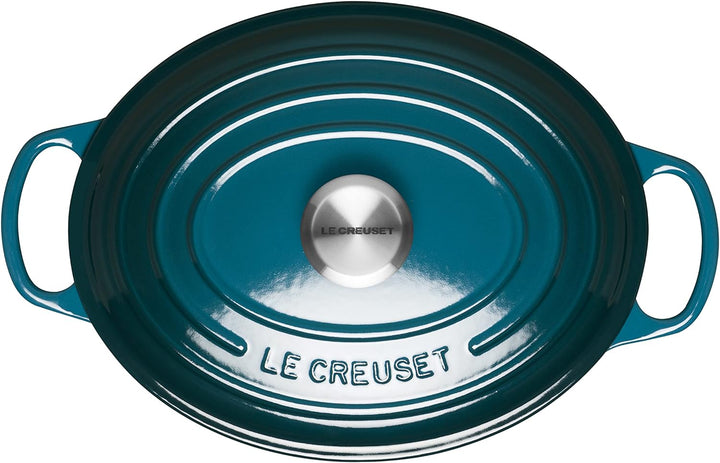 Le Creuset Signature Gusseisen-Bräter mit Deckel, Ø 27 cm, Oval, Für alle Herdarten und Induktion ge
