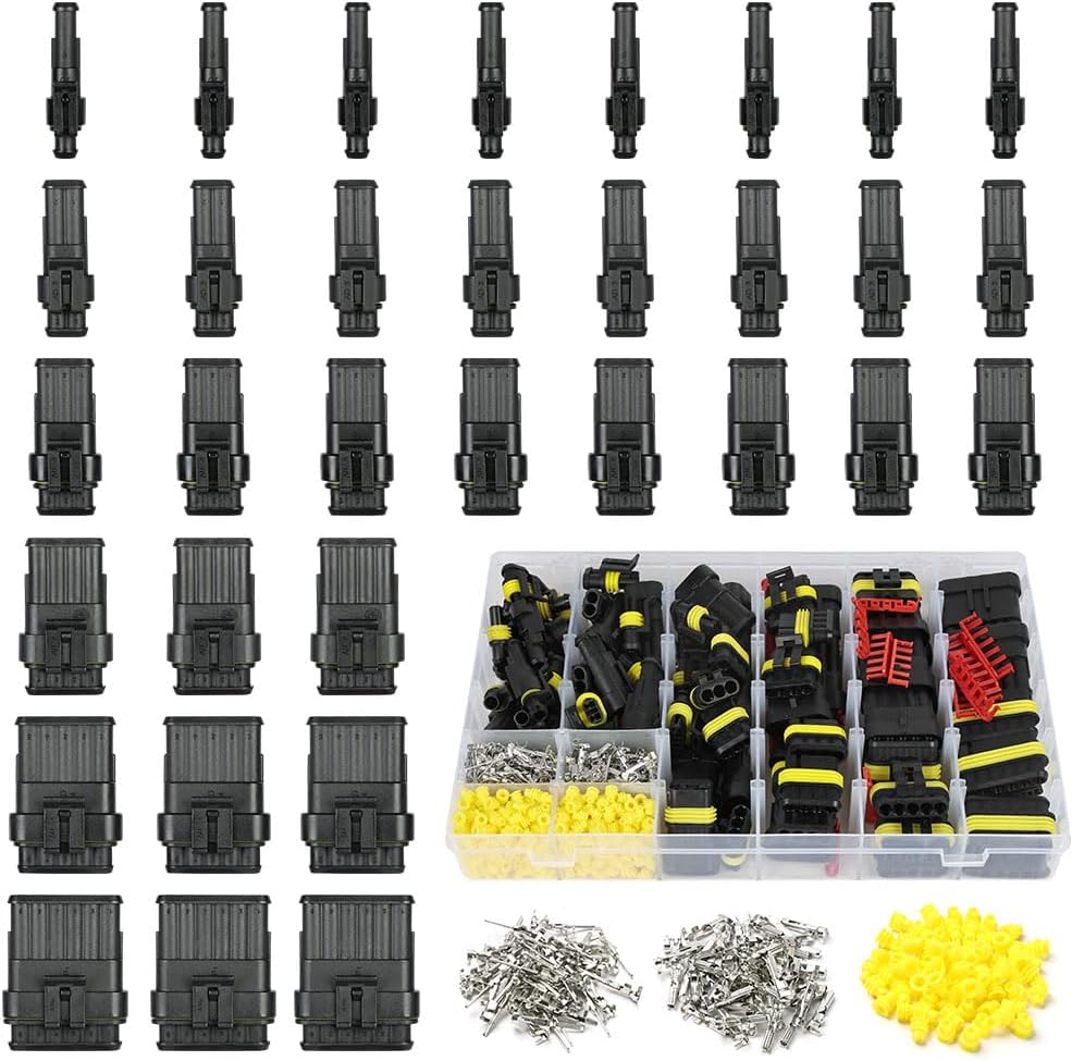 URAQT Auto Wasserdichte KFZ Kabel Steckverbinder, Schnell kfz Steckverbinder Wasserdicht, 730PCS Kfz
