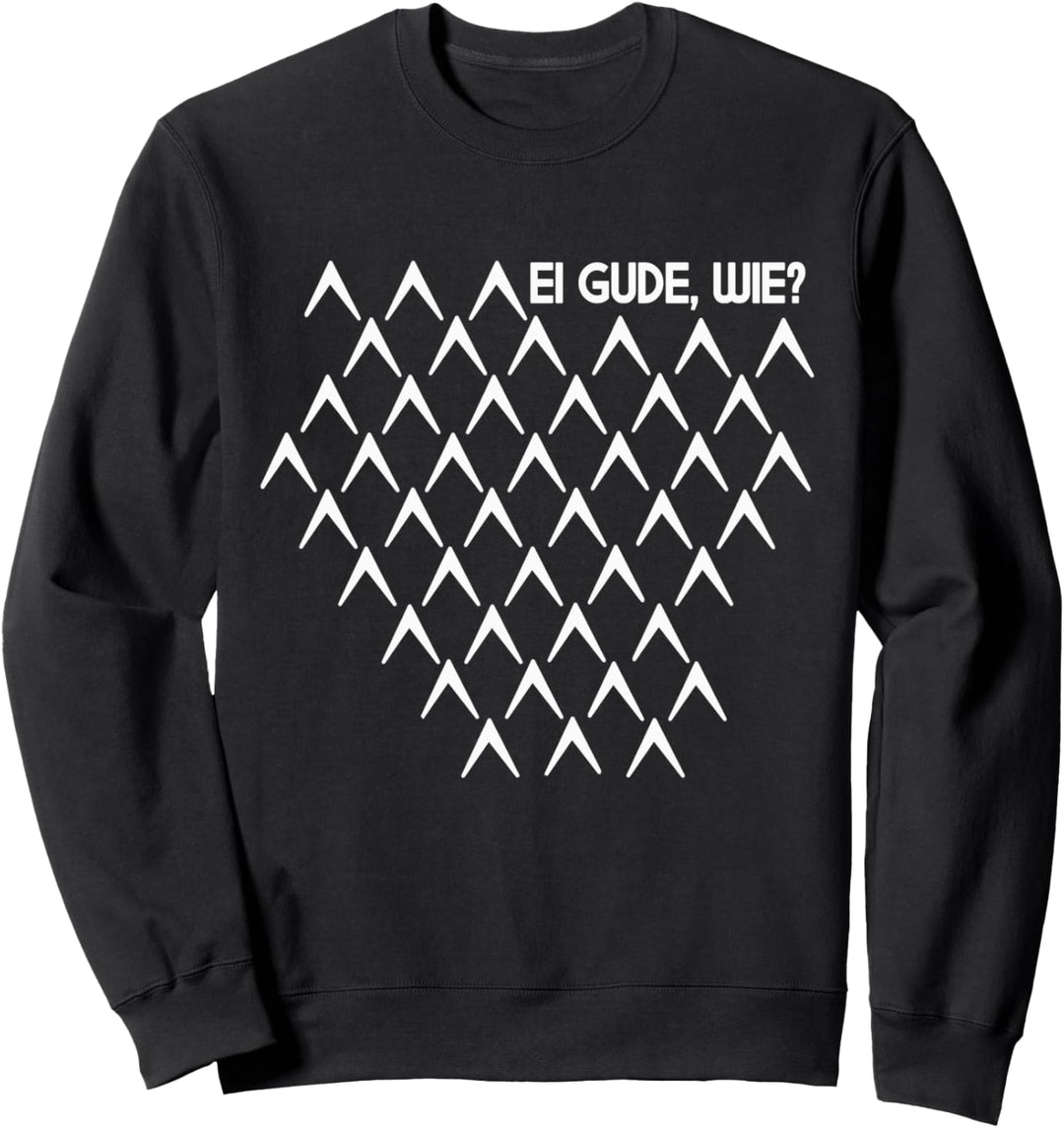 Ei Gude Wie Gerippt Abbelwoiglas Muster Cider Bembel Hessen Sweatshirt