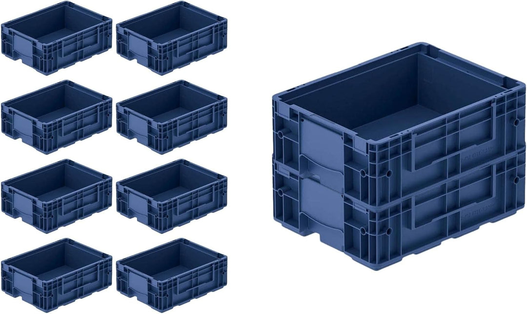 VDA KLT Kleinladungsträger mit Verbundboden | HxBxT 14,7x30x40cm | 10 Liter | KLT, Transportbox, Tra
