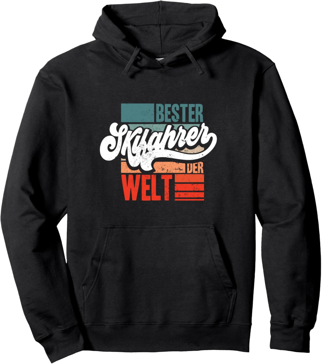 Bester Skifahrer Der Welt Lustiges Spruch Skier Retro Pullover Hoodie