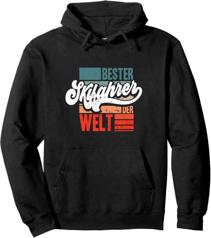 Bester Skifahrer Der Welt Lustiges Spruch Skier Retro Pullover Hoodie