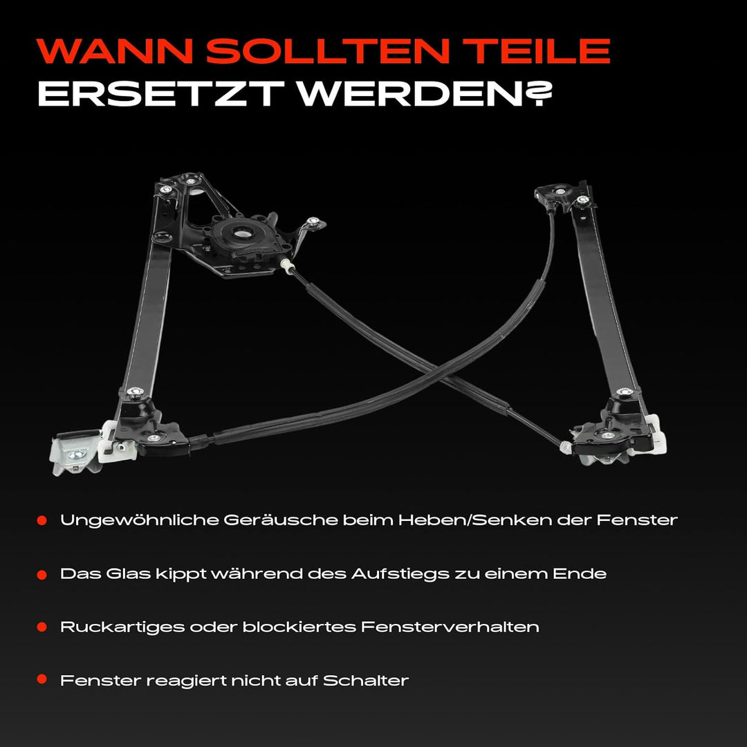 Frankberg Elektrisch Fensterheber ohne Motor Vorne Rechts Kompatibel mit Galaxy WGR A-l-h-a-m-b-r-a