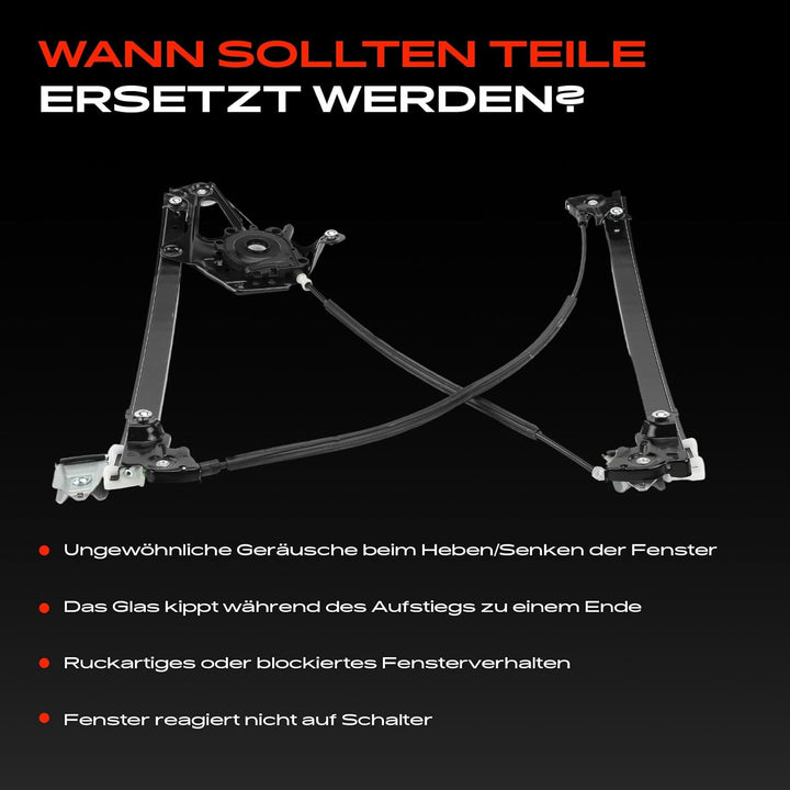 Frankberg Elektrisch Fensterheber ohne Motor Vorne Rechts Kompatibel mit Galaxy WGR A-l-h-a-m-b-r-a