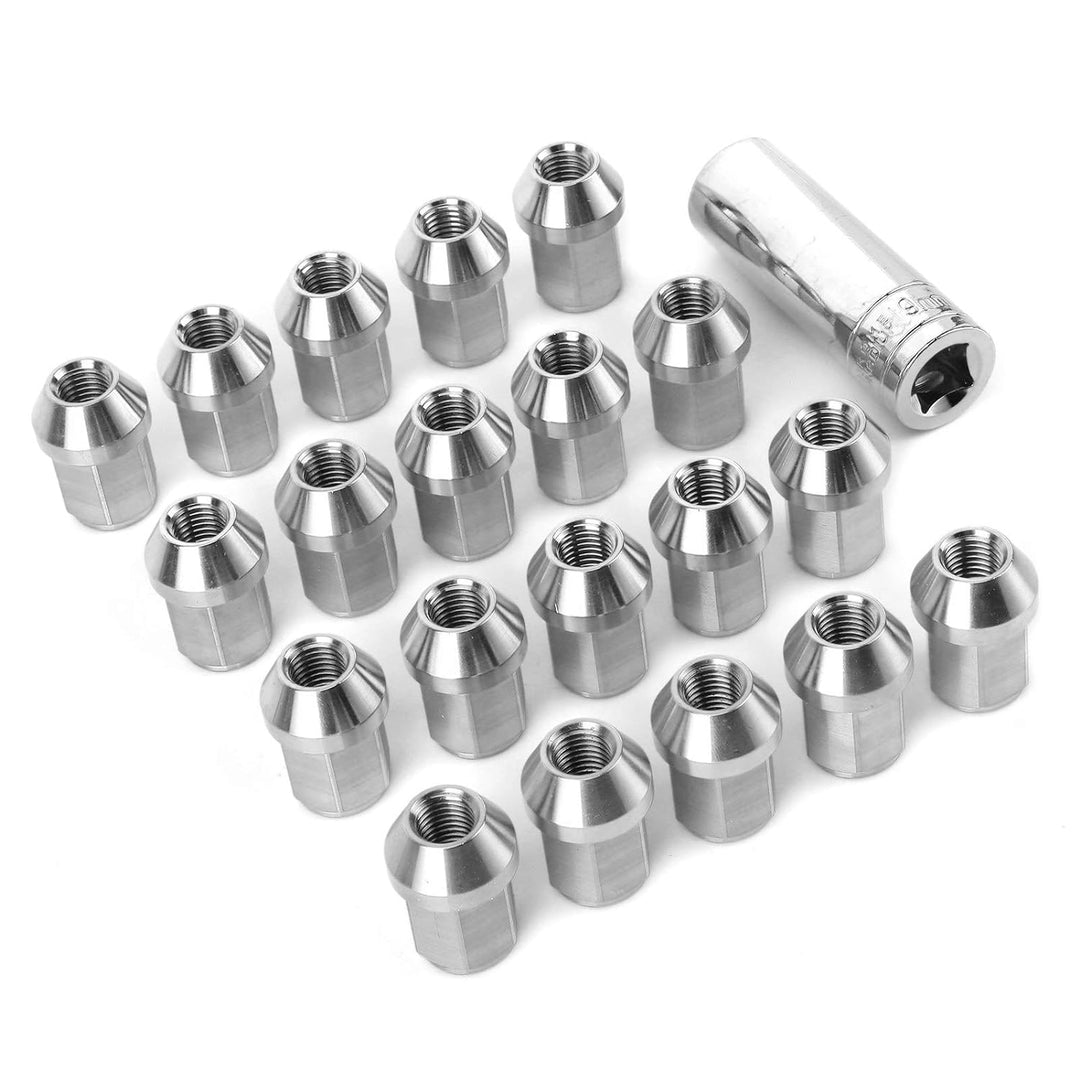 Radmuttern, 20 Stück radschraubenkappen Rad Muttern aus Edelstahl M12x1.5 Gewinde Universal Auto Car