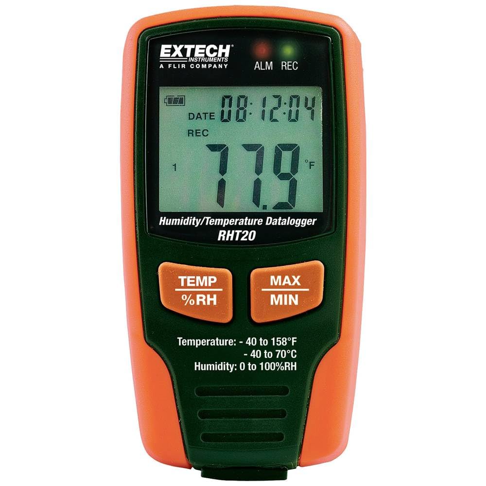Extech Luftfeuchte- und Temperatur-Datenlogger mit LCD-Display, 1 Stück, RHT20, RHT20
