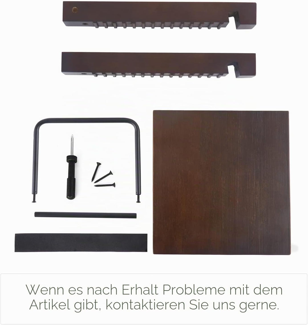 Mkono Vinyl Aufzeichnung Aufbewahrungshalter Massivholz Ständer mit schwarzem Metall Rack Modern Alb