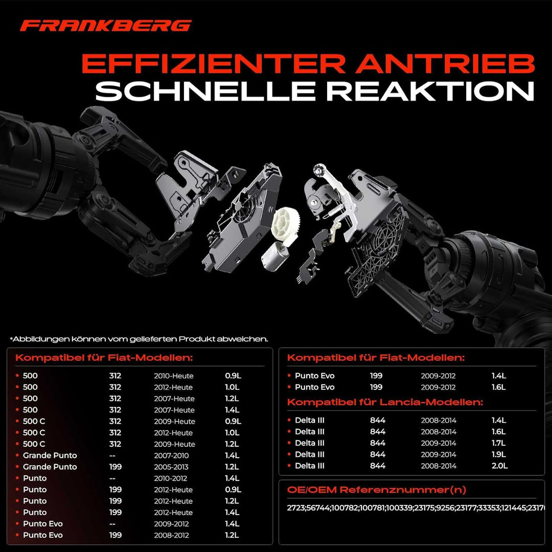 Frankberg Heckklappenschloss 4-Polig Kompatibel mit Bravo II 198 Schrägheck 2006-2016 Delta III 844
