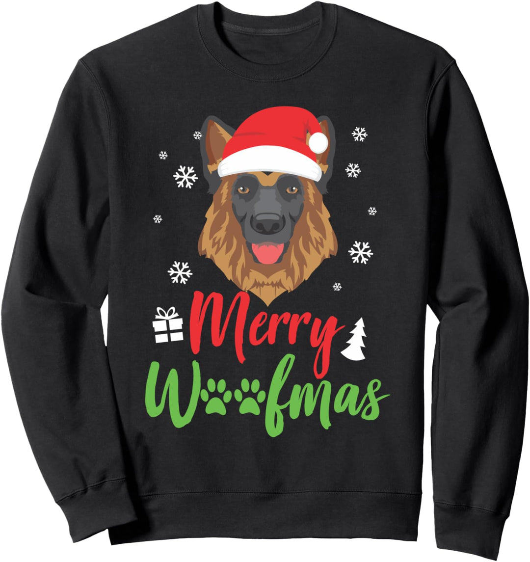 Weihnachtshund Deutscher Schäferhund Frohe Woofmas Geschenk Sweatshirt
