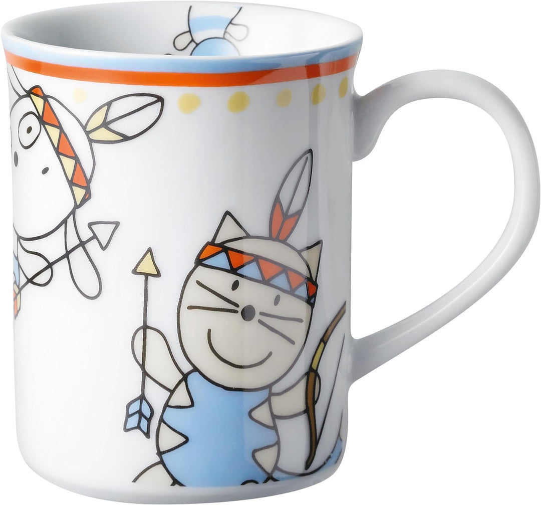 Puresigns MOEMA Kindergeschirr Set 7-teilig – Farbenfrohes Design im Wilden Westen Thema mit Häuptli