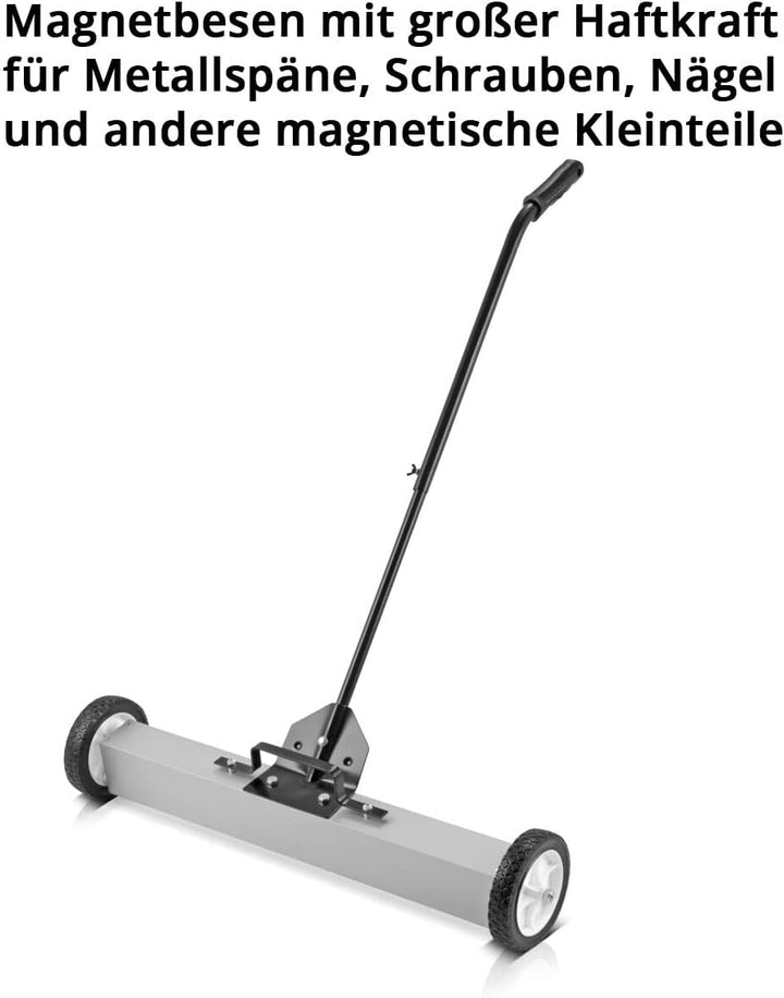 STAHLWERK Magnet-Bodenkehrer MBK-30 ST mit 762 mm Breite und 20 kg Fassungsvermögen, Magnetbesen/Spä