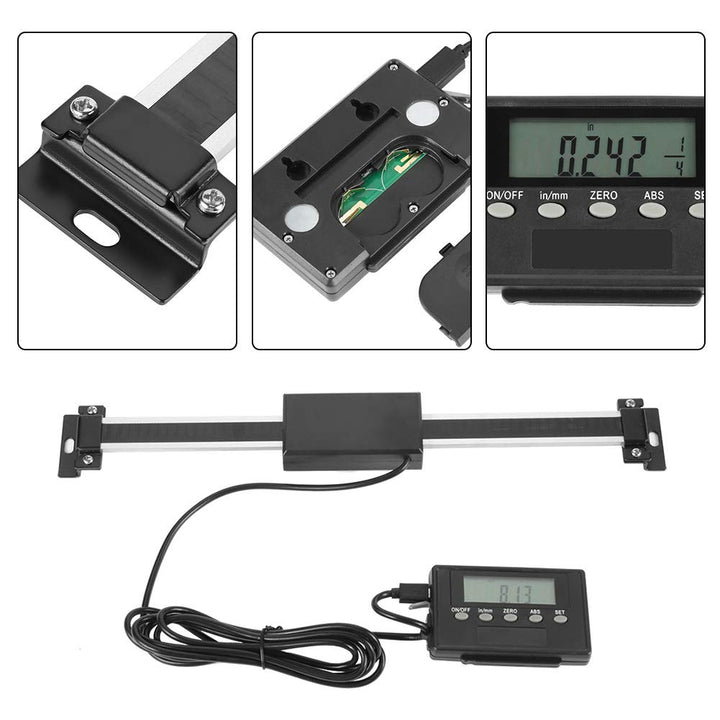 Digitalanzeige, 0-200 mm DRO-LCD-Fernmessschieber, Aluminium-Lineal mit hoher Genauigkeit, Mass für
