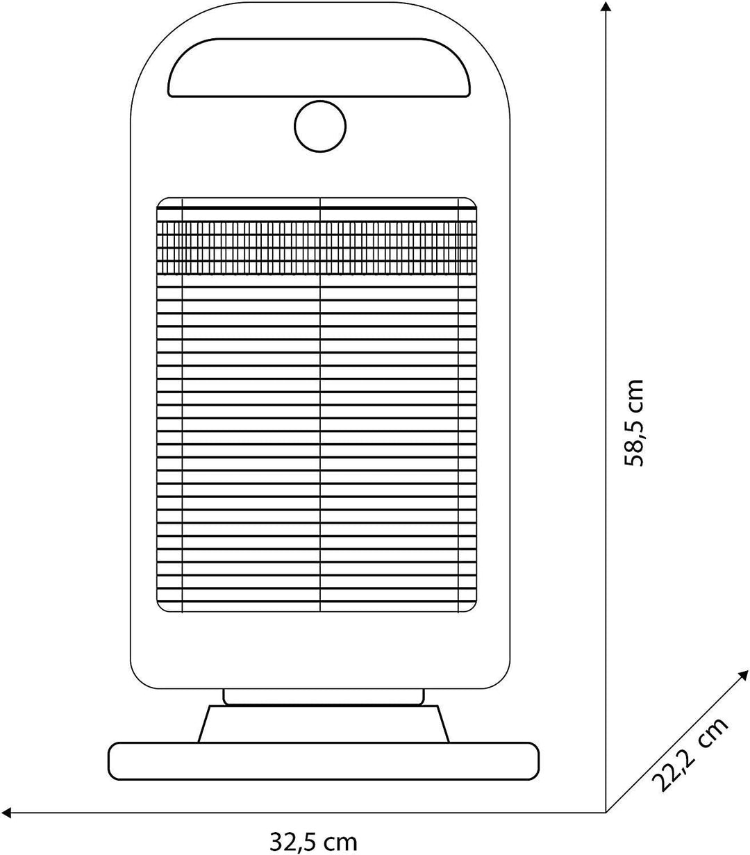 Olimpia Splendid 99545 Solaria Evo Halogen Heizstrahler 1200 W , 45 m³