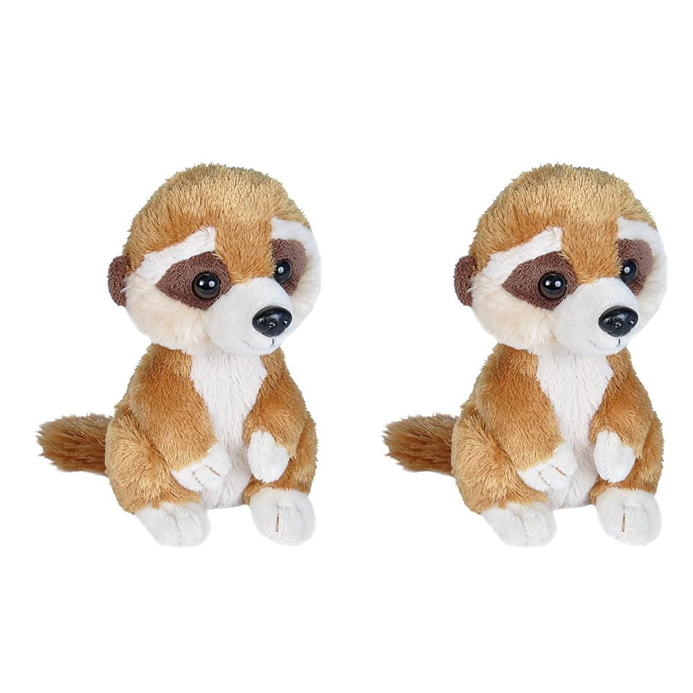 Wild Republic 21130 Hug 'EMS Plüschtier, Kuscheltier, Erdmännchen 18 cm (Packung mit 2) 17,78 cm (7