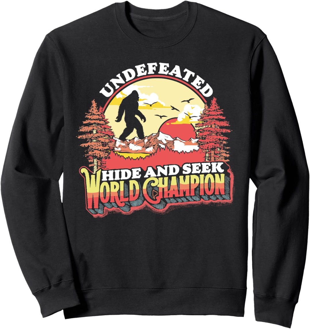Bigfoot Undefeated Hide and Seek World Champion Vintage 80s Sweatshirt
