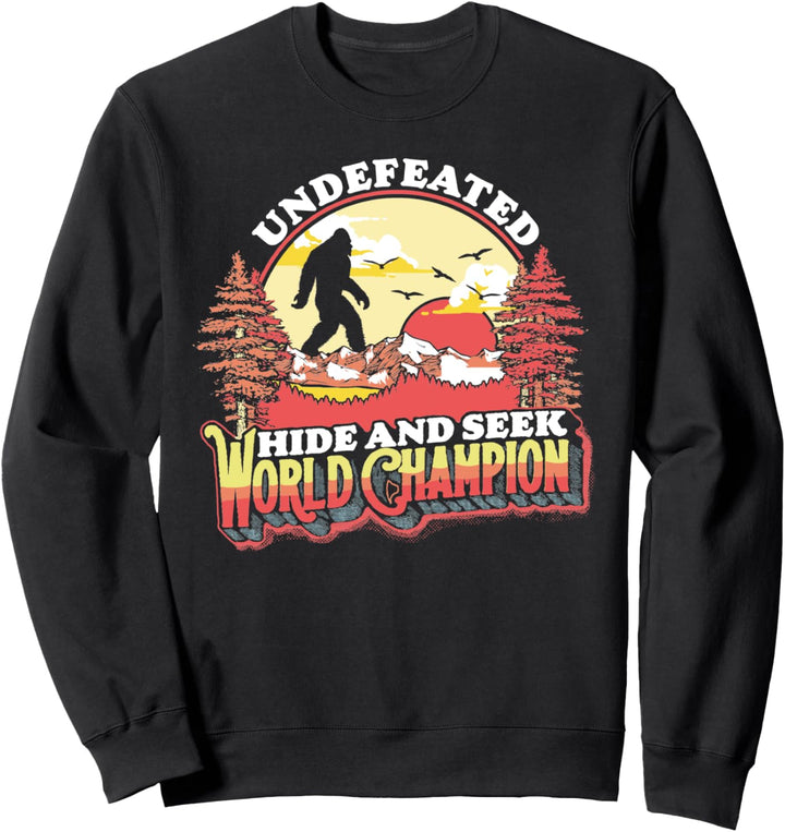 Bigfoot Undefeated Hide and Seek World Champion Vintage 80s Sweatshirt
