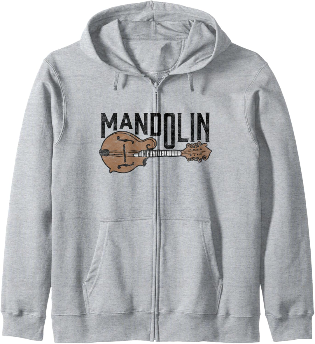 Retro Mandolin Minimalist String Instrument Graphic Music Kapuzenjacke