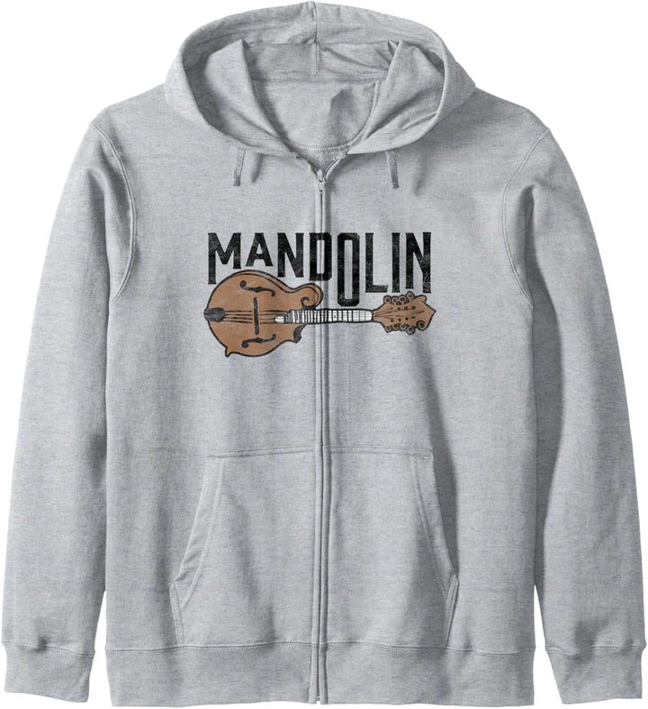 Retro Mandolin Minimalist String Instrument Graphic Music Kapuzenjacke