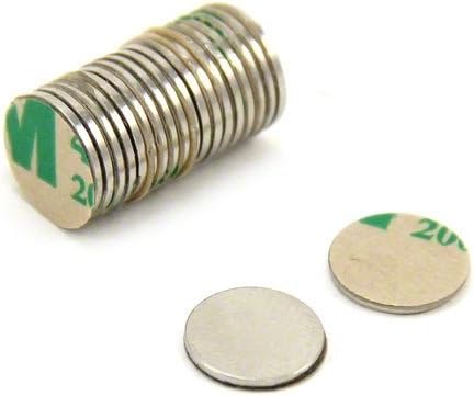 20 Stück Selbstklebende Neodym Magnete N52 Scheibe 8x1 mm| Extra Starke Klebemagnete mit Gegenstück