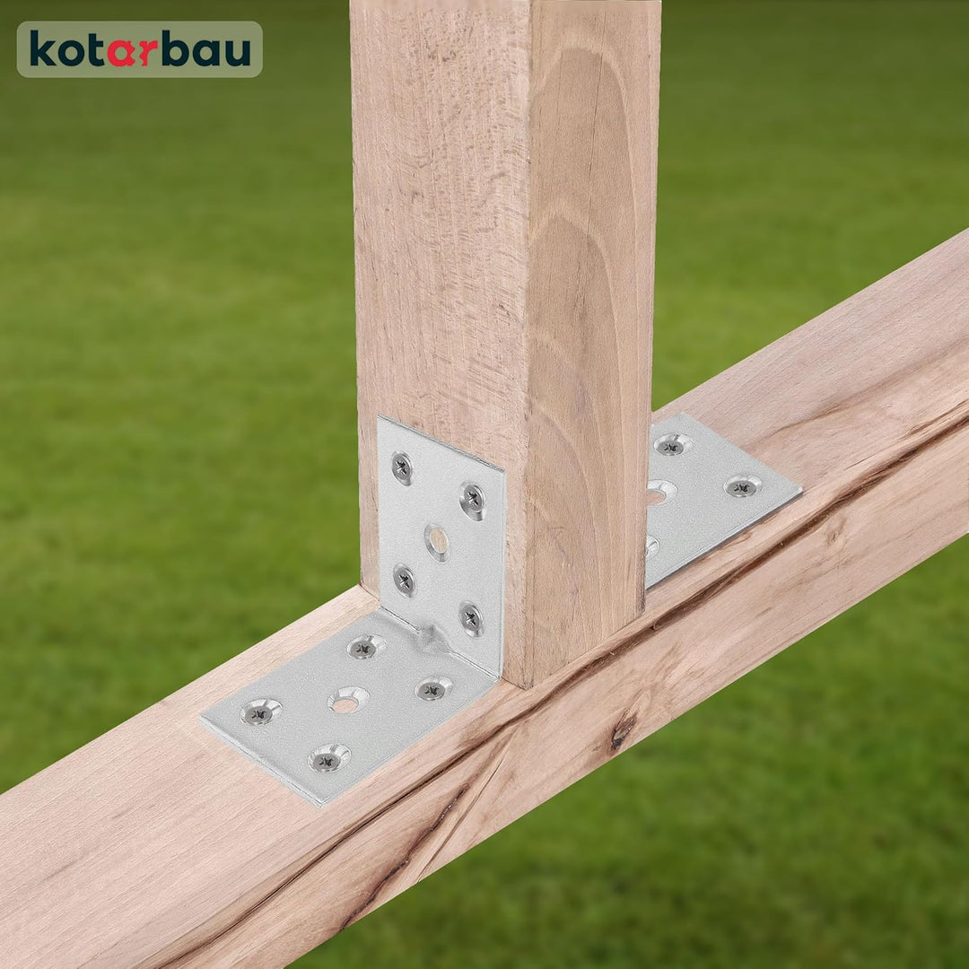 KOTARBAU Winkelverbinder 50 x 50 x 40 x 2 mm mit Sicke Verzinkt Stahl Bauwinkel Montagelöcher Möbelv