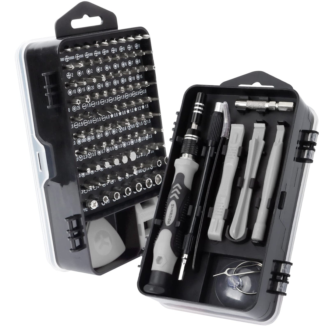 SHARDEN Feinmechaniker Schraubendreher Set, 122 in 1 Mini Präzisions Werkzeug Kit mit Torx T2 T5 T6