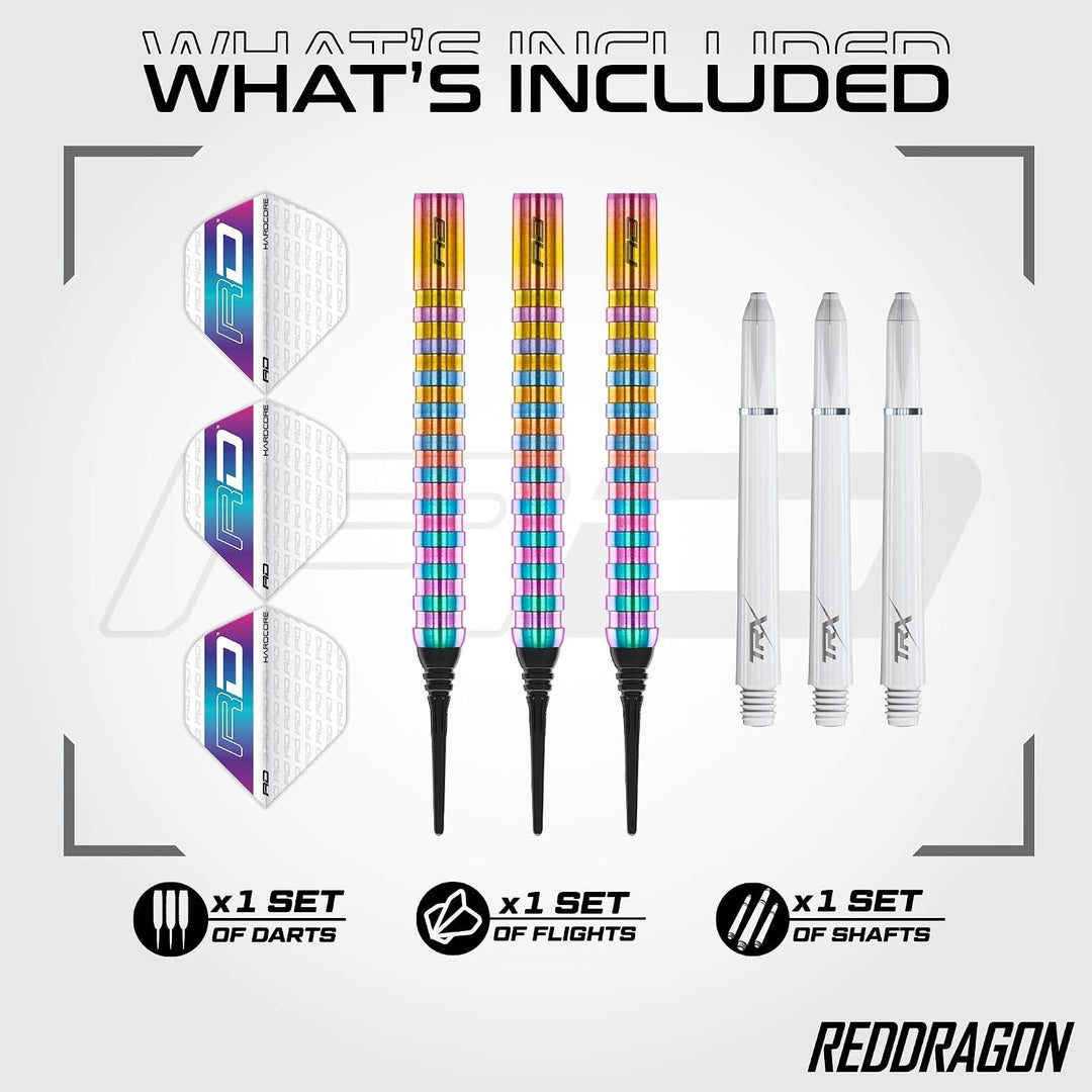 RED DRAGON Javelin Serie Premium Wolfram Softip Darts Set mit Flüge und Schäften 18G 1, 18G 1