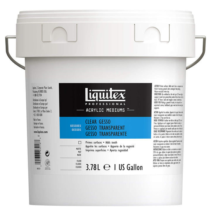 Liquitex Basics Matt Acrylfarbe, Klares Gesso Acryl 3,78L-Transparent, 3.78 Liter, 3780 Gesso - Tran