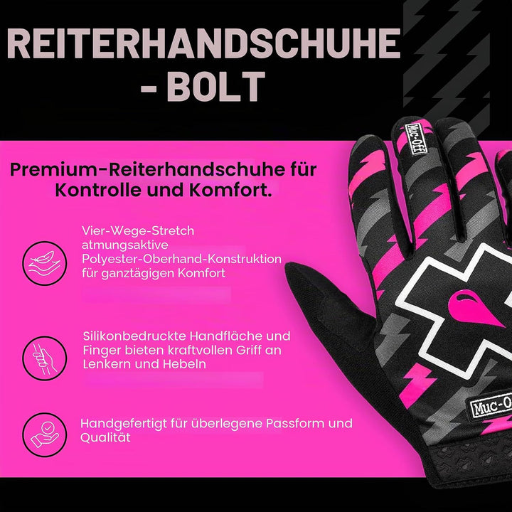 Muc-Off, Soft Goods Guanti MTB, Fahrradhandschuhe, Bolzen, L, Unisex Adult. Bolzen L, Bolzen L
