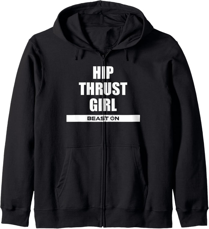 Hip Thrust Girl Fitness Motivation modernes Gym Sprüche Kapuzenjacke
