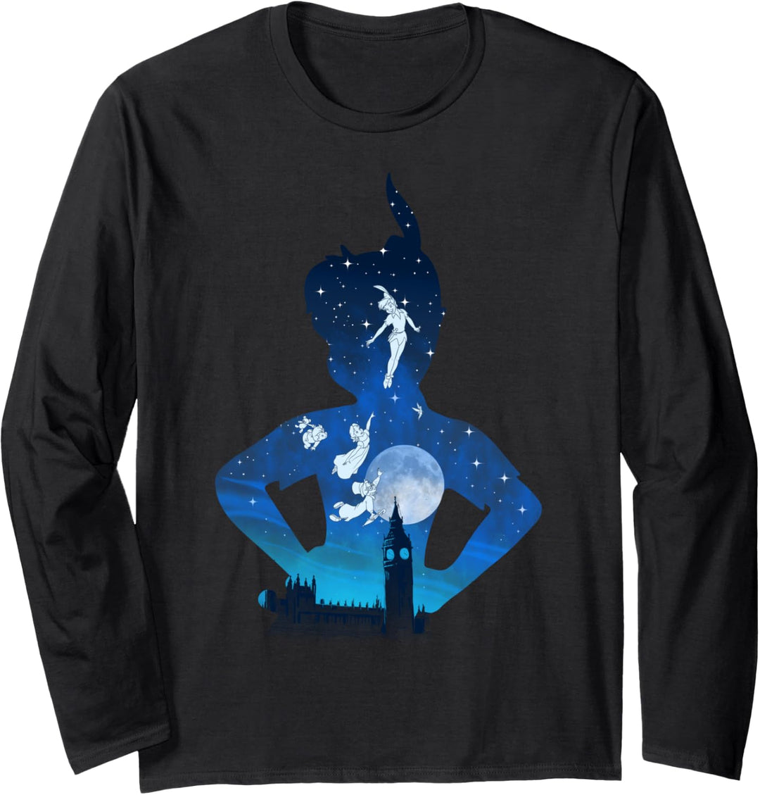 Disney Peter Pan London Flight Silhouette Langarmshirt