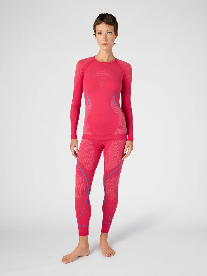 UYN Damen Evolutyon Langarmshirt, Strawberry/Pink/Turquoise, XS