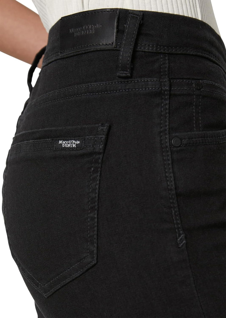 Marc O'Polo Denim Damen Jeanshose mit Stretch-Anteil Slim Fit 25W / 30L Schwarz Q04, 25W / 30L Schwa