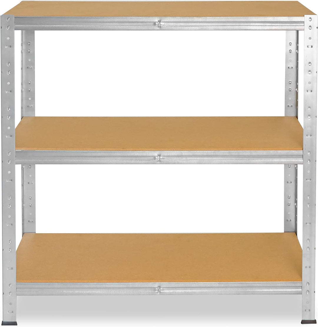 shelfplaza® 100x90x60cm Home Schwerlastregal verzinkt/Metallregal mit 3 Böden/Kellerregal Metall, Ga