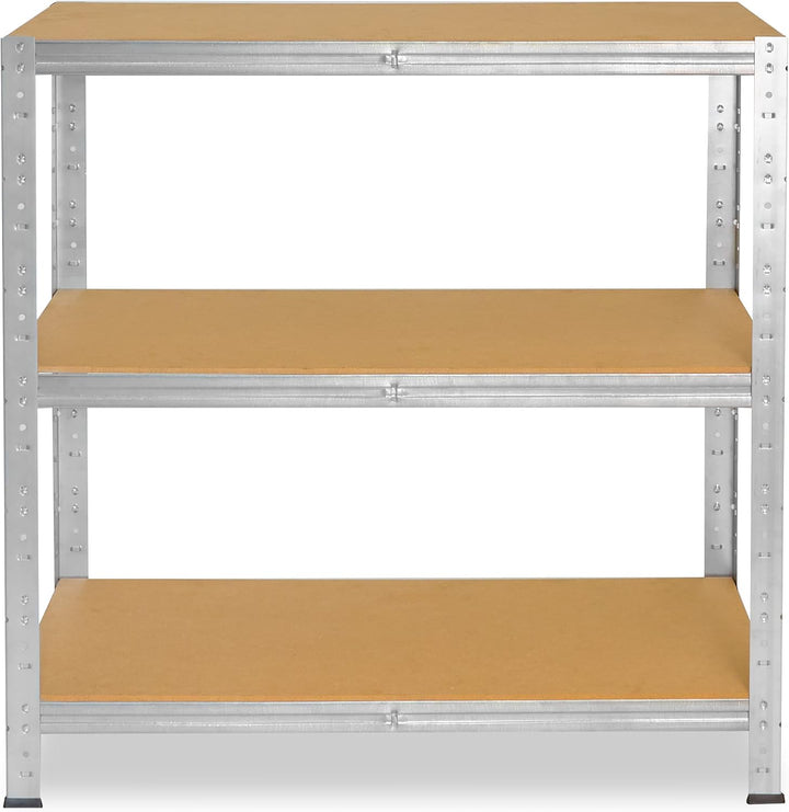 shelfplaza® 90x100x30cm HOME Schwerlastregal verzinkt/Metallregal mit 3 Böden/Kellerregal Metall, Ga
