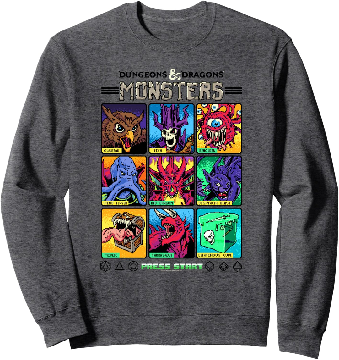 Dungeons &amp; Dragons Wizards of the Coast Monster Select Menu Sweatshirt