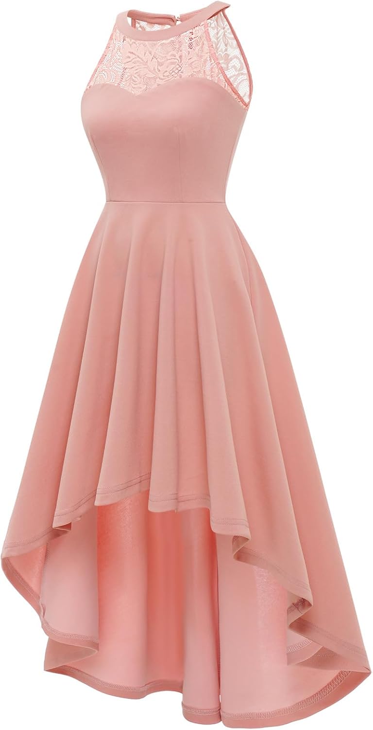 Bbonlinedress Abendkleider elegant für Hochzeit gast festliches Kleid Damen Neckholder Konfirmations