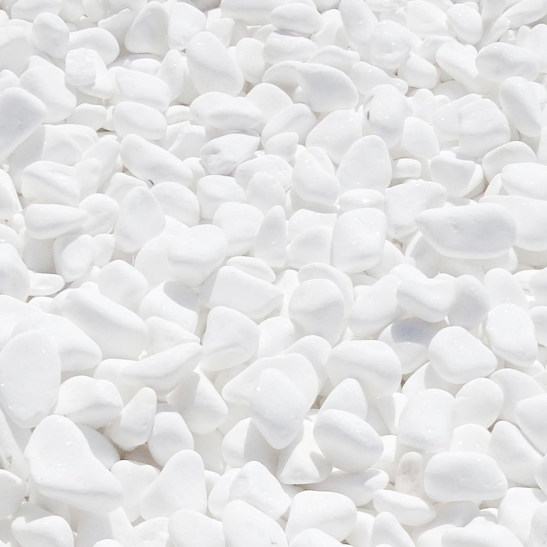 MGS SHOP Marmorkies Snow rein Weiss schneeweiss Garten Kies 25 kg (15/28 mm), 15/28 mm
