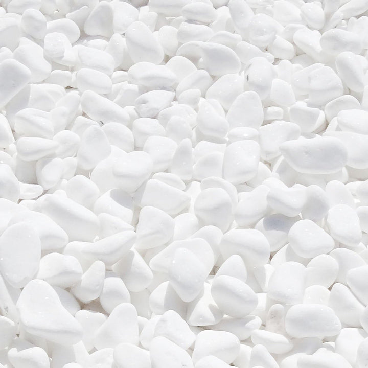 MGS SHOP Marmorkies Snow rein Weiss schneeweiss Garten Kies 25 kg (15/28 mm), 15/28 mm