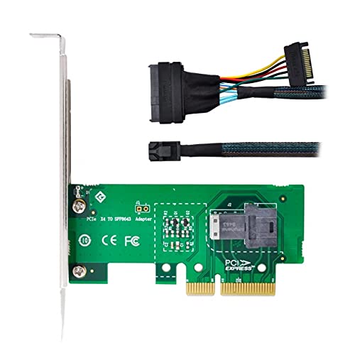 Cablecc PCI-E 3.0 4.0 auf SFF-8643 Kartenadapter und U.2 U2 SFF-8639 NVME PCIe SSD Kabel für Mainboa